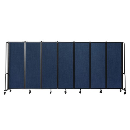 NATIONAL PUBLIC SEATING NPS Room Divider, 6' Height, 7 Sections, Blue RDB6-7PT04